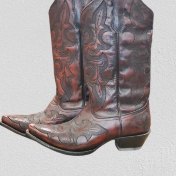 Roper Red All Over Embroidery Western Boots 4226 NWOB Boutique - Picture 10 of 14